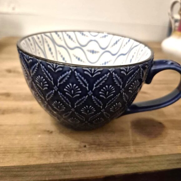 Pfaltzgraff Old England print coffee mug. Dark blue with black rim. Perfect cond - Picture 6 of 6